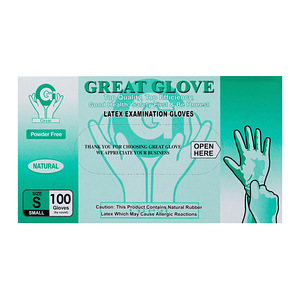 Латексные резиновые перчатки Grate Glove неопудренные