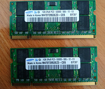 Sülearvuti, laptopimälu DDR 2-2*1 GB