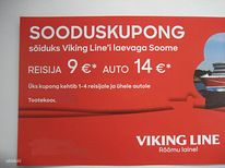 Viking Line soodus kaart reisile Soome koos autoga
