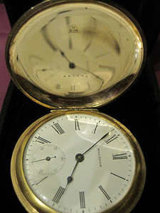 Часы карманные золото 56 проба 14 karat большие вес 110 гр.