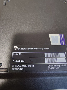 HP elite desk 800 G4 i5-8600T 256GB/8GB
