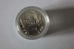 Серебряная монета 2023 1 унция 1 австралийский доллар «Год Кролика»