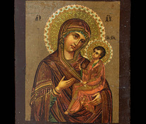 Русская икона - Тихвинская Божья Матерь - 19 век