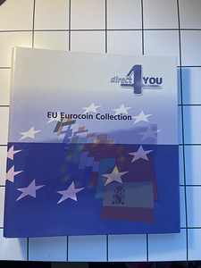 Альбом с коллекцией монет евро