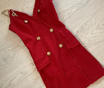 Красное джинсовое платье xs new