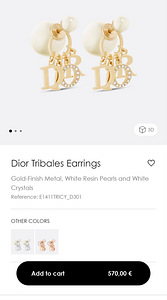 Серьги Dior Tribales!