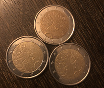 2 евро Финляндия 2010 Юбилейная монета 3шт Финская валюта 150 лет