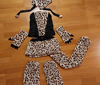 Женский леопардовый костюм, размер 36, S