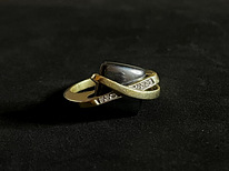 Kuld sõrmus teemantidega 585 proov (№K217)