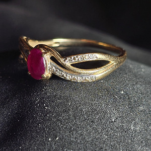 Золотое кольцо с бриллиантом 585 проба (№L892)