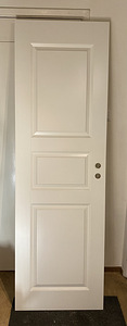 Белая межкомнатная дверь. Дверное полотно, дверная коробка