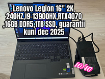 Lenovo Legion 2K, 240HZ,i9-13900HX,RTX4070,16GB DDR5,1TBSSD