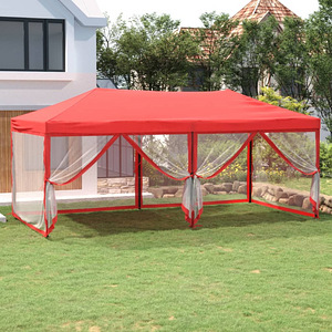 Палатка для вечеринок с москитной сеткой 3х6м (с выдвижным каркасом)