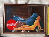 Vintage Coca-Cola зеркальная реклама, Marilyn Monroe 1951г