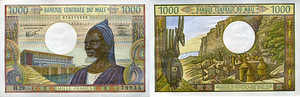 Mali 1000 francs unc