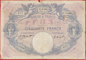 France 50 franks 1924
