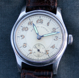 Collect 40's ss revue sport ww2 era military style watch man