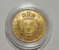 Продаю монету Франция, 20 франков, Луи 18,золото