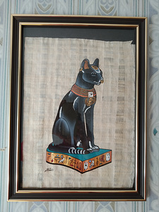 Египетская кошка Баст, папирус, 2007