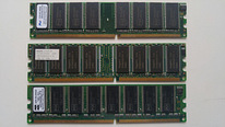 DDR1 256mb (3шт) / 512mb (2шт) / 1gb (2шт)