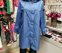 Большие размеры лёгкая куртка на весну цвет коралл и синий