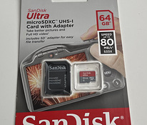 SanDisk Ultra microSDXC 64GB 80MB/s UHS-I Class10 + Adapter