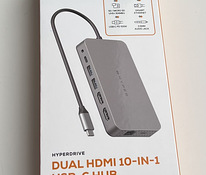 HYPERDRIVE Dual 4K HDMI 10-in-1 USB-C Hub For M1/M2 MacBooks