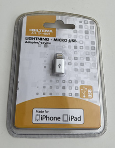 Biltema Adapter Lightning – Micro USB