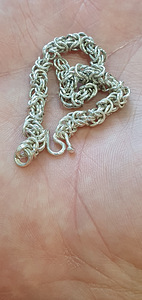Серебряная 925 женская цепочка, браслет