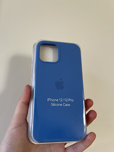 Новый темно-синий силиконовый чехол для Iphone 12/12 Pro