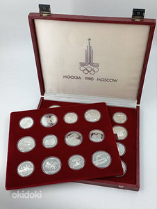 Набор из 28 серебряных монет СССР Олимпиада-80