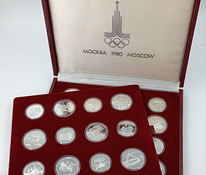 28 hõbemündi komplekt NSV Liidu olümpiamängud-80