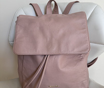 Розовый пудровый кожаный рюкзак Massimo Dutti