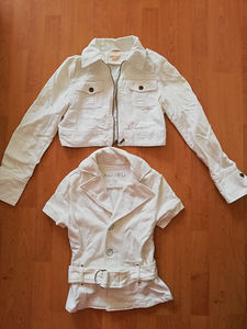 Белая джинсовая куртка XS/S 34/36