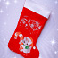 Рождественский носочек ручной работы. (фото #1)