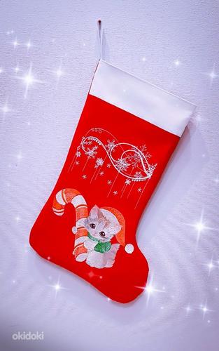 Рождественский носочек ручной работы. (фото #1)
