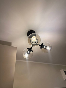 Laelamp, 3 valgustit, must värv (2 foto / 3)