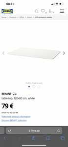 Bekant lauaplaat 120x80 (3 foto / 3)