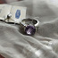 Кольцо аметист натуральный с белыми топазами. Выставка. (фото #1)