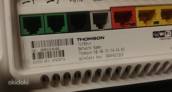 Wi-Fi RUTER Thomson TG789vn (foto #3)