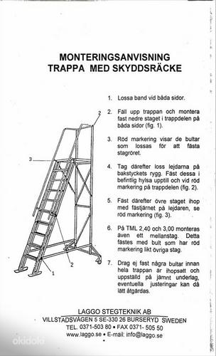 Redel platvormiga ratastel 2 astet Лестница на колесах (фото #3)