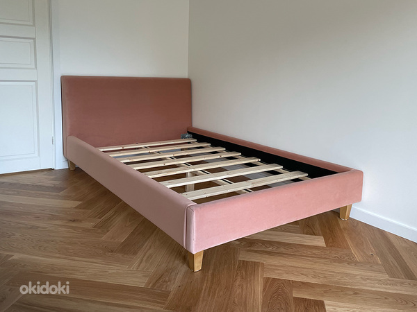 Кровать eCO 120х200 розовый бархат (фото #1)