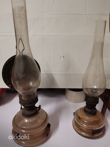 Старинная масляная лампа. 2 шт. (фото #1)