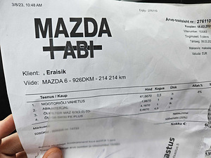 Müüa mazda 6 aasta 2006 ,bensiin ,manuaal !!! (9 foto / 11)