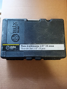 MTX Tools Torx-otsikute komplekt T20-55 1/2" 15 osa (1 foto / 3)