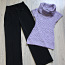 Фиолетовая туника и брюки размера XS (фото #1)