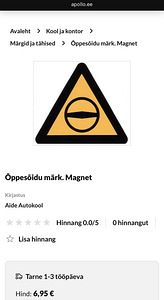 Õppesõidu märk magnetiga (2 foto / 4)