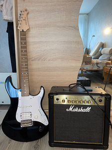 Elektrikitarr Yamaha Pacifica + Võimendi Marshall (1 foto / 6)