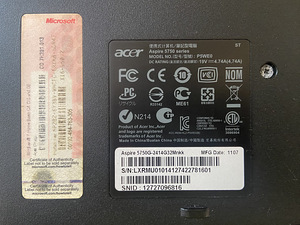 Sülearvuti Acer Aspire 5750 (7 foto / 9)