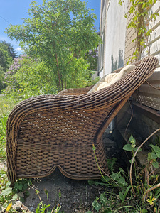 Kahekohaline diivan, rotang, aiamööbel (2 foto / 3)